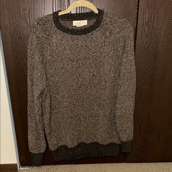 Frederik Anderson Copenhagen Tan and Brown Crewneck Sweater with Textured Knit - Picture 1 of 4